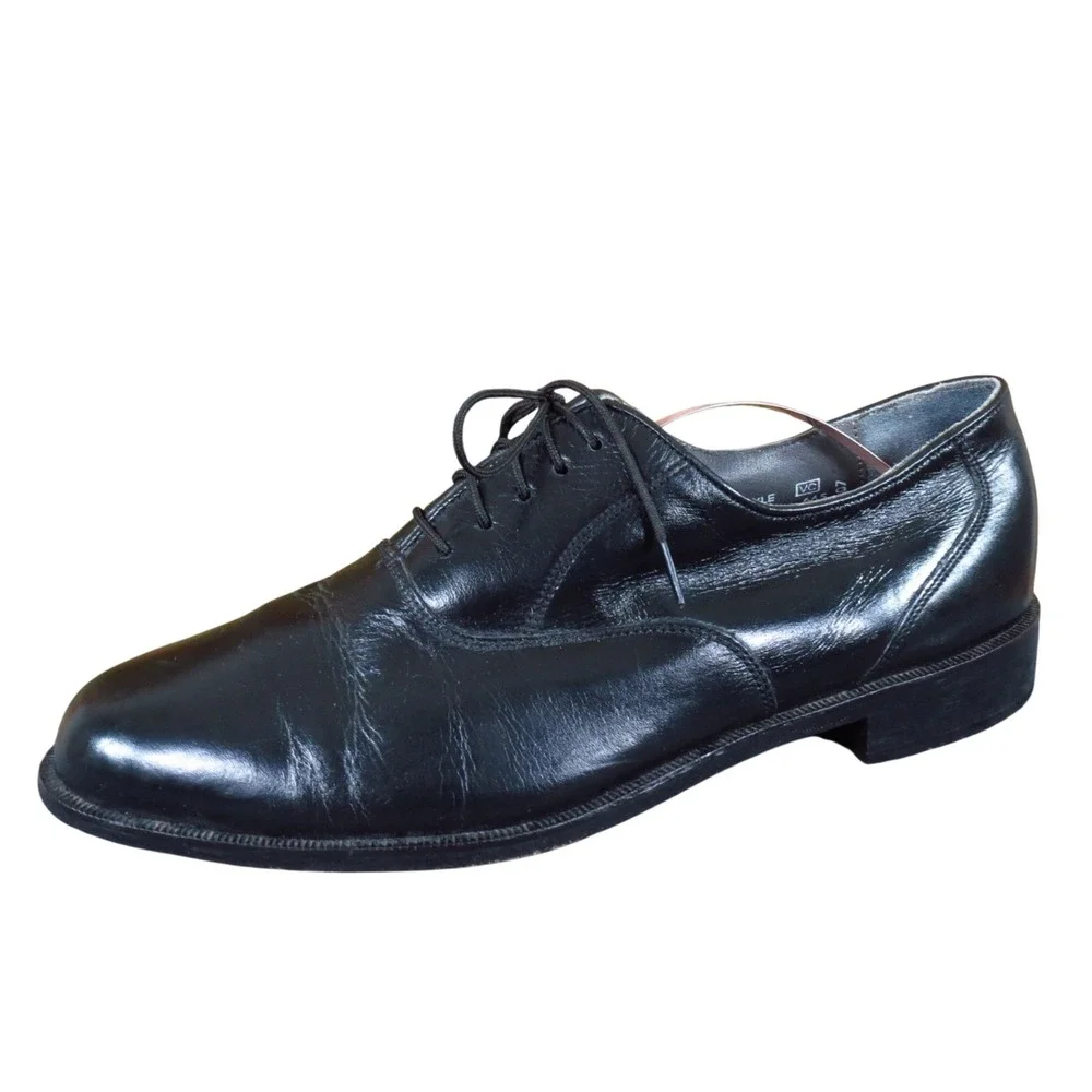 Oakton Classics 74071 Mens Derby Oxford Shoes‎ Size 7.5 D Dress Formal Black
